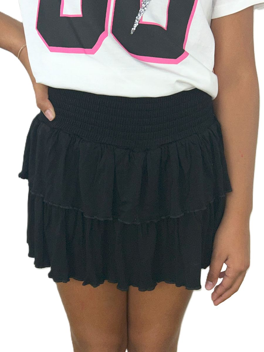 Ruffle Skort (Black)