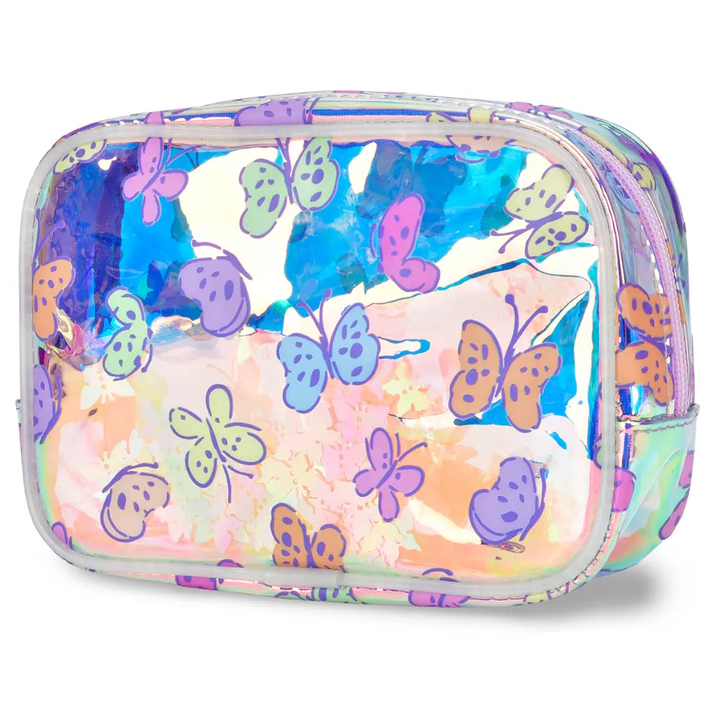 Bright Butterflies Clear Cosmetic Bag