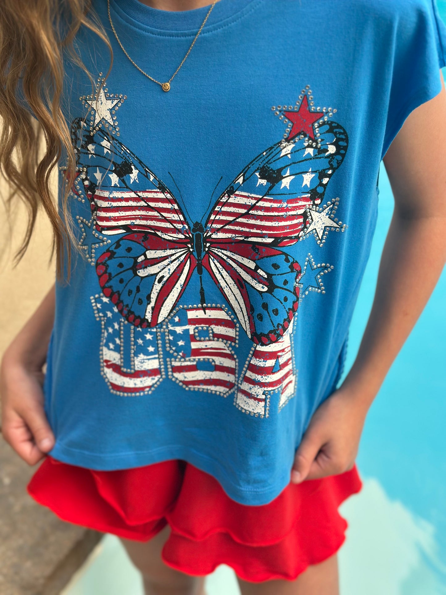Distressed Butterfly USA T-Shirt