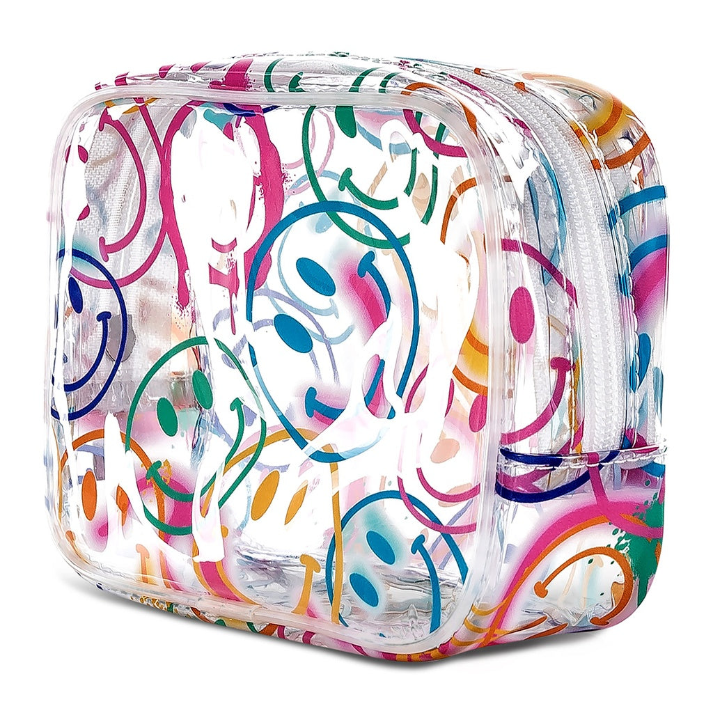 Smiles Everywhere Clear Cosmetic Bag by Iscream