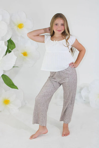 Distressed Animal Print Pants