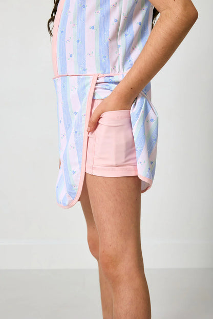Striped In Bloom Dress By Courtside Kids