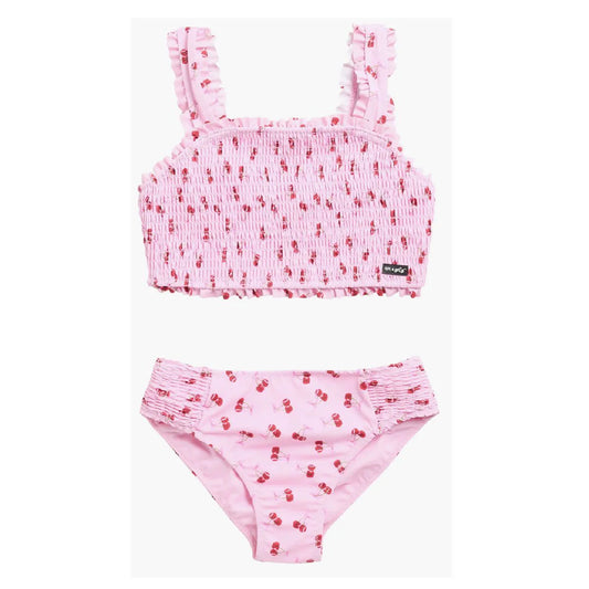 Ruffle Smocked Two-Piece Swimsuit