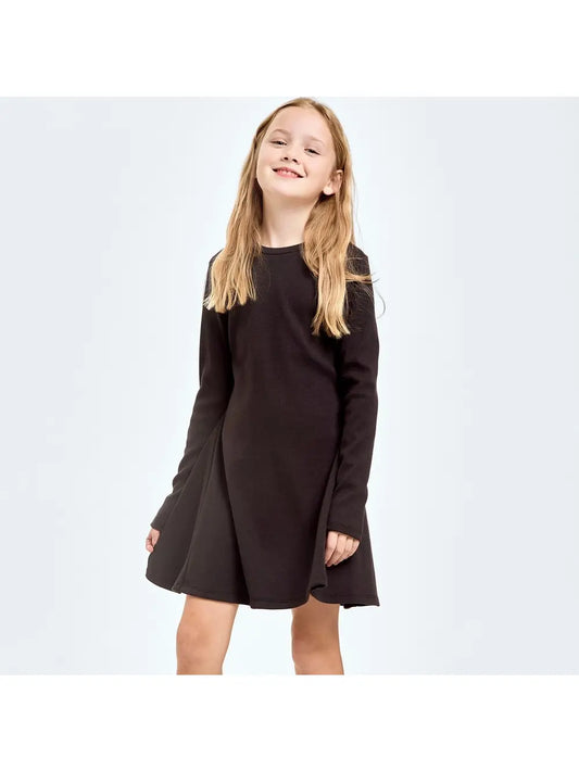 Cotton Rib Flare Mini Dress