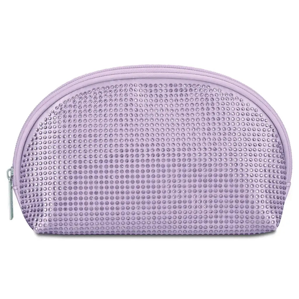 Lavender Rhinestone Oval Cosmetic Bag by Iscream