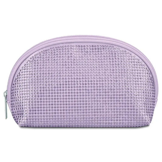 Lavender Rhinestone Oval Cosmetic Bag by Iscream