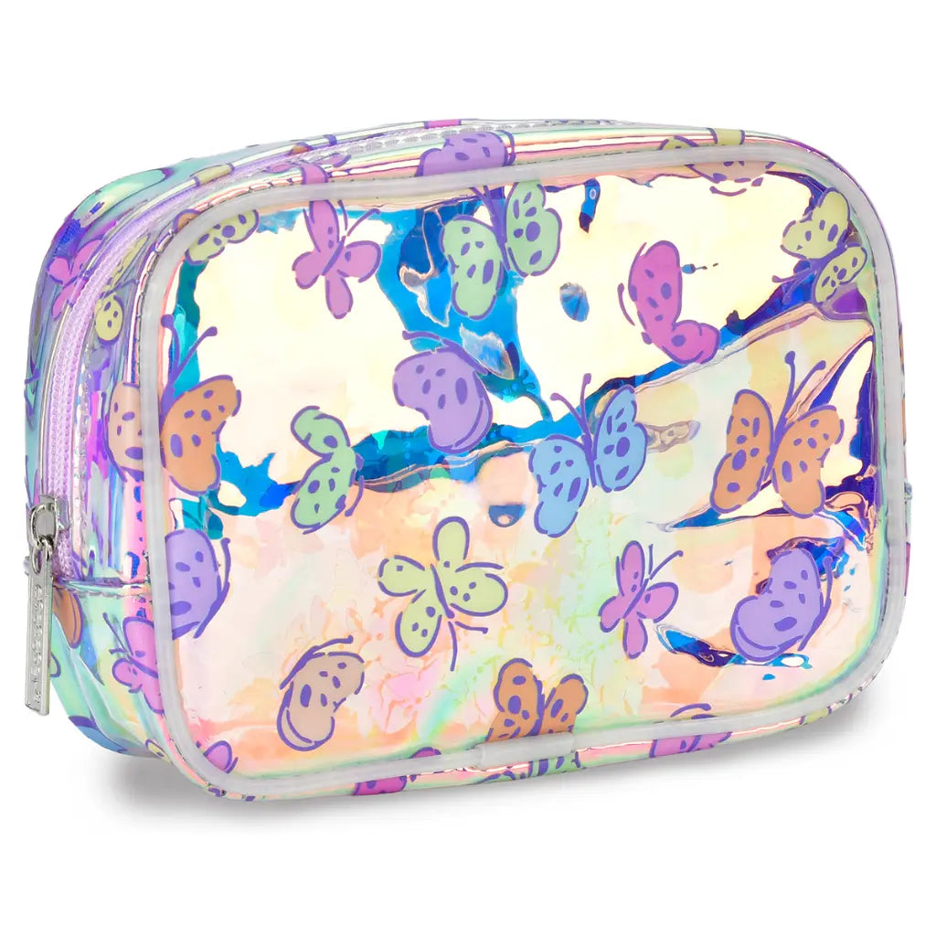 Bright Butterflies Clear Cosmetic Bag