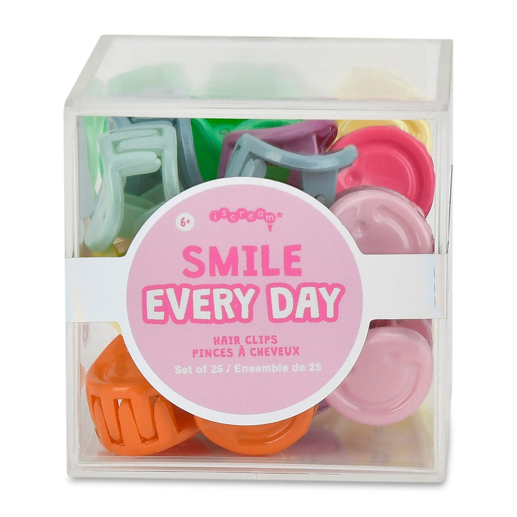 Mini Smile Hair Clips Set by Iscream