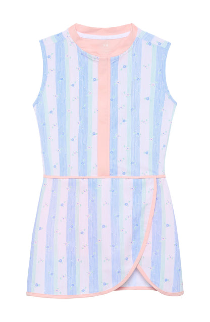 Striped In Bloom Dress By Courtside Kids