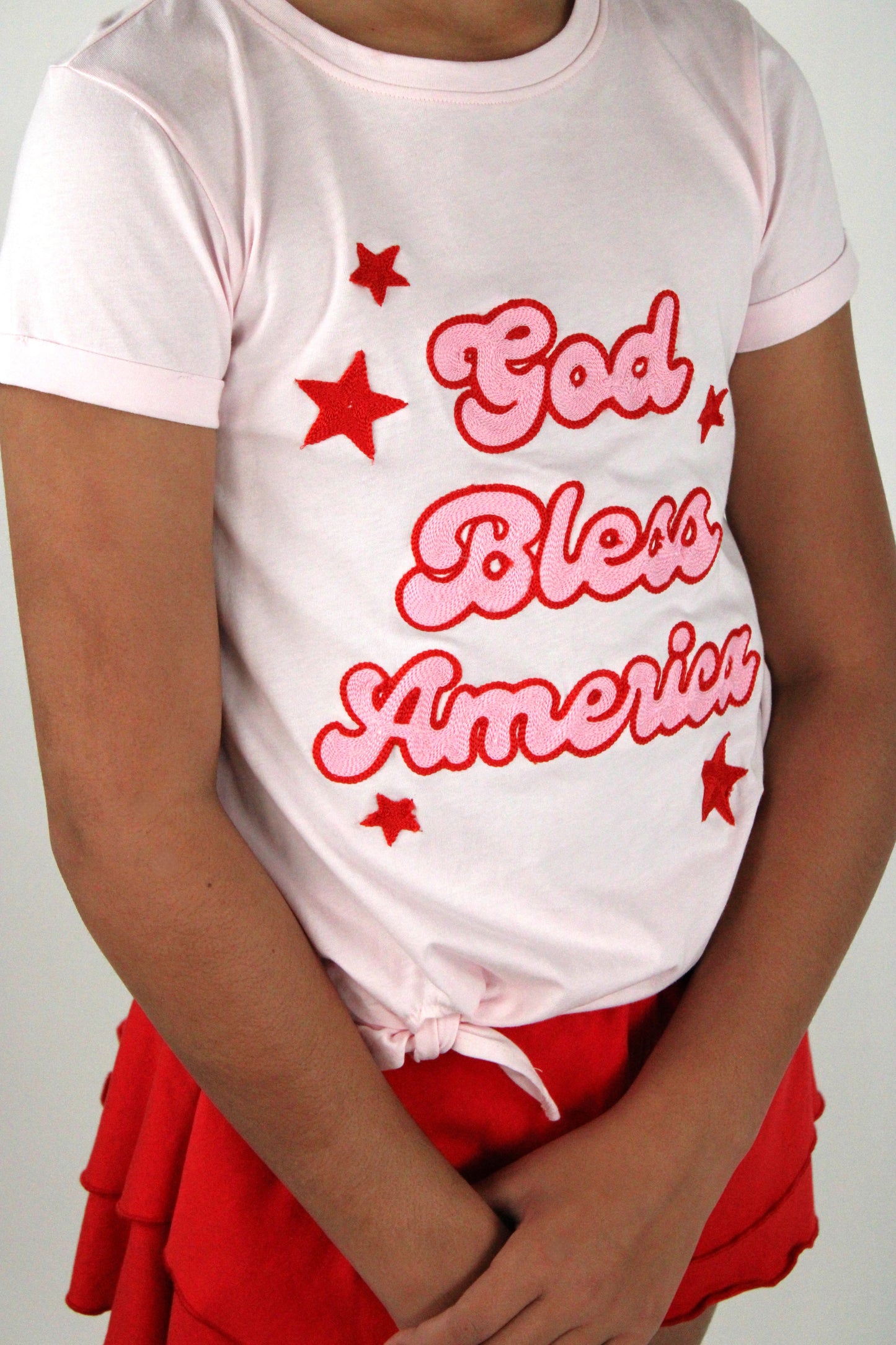God Bless America Knot T-Shirt