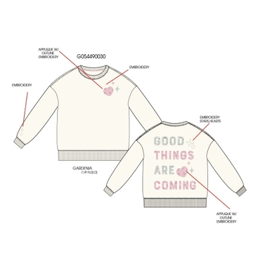 Good Things Are Coming Applique Sweatshirt