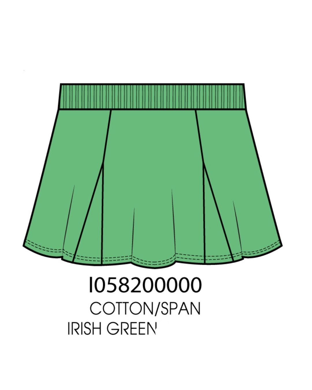 Plated Skort Irish Green