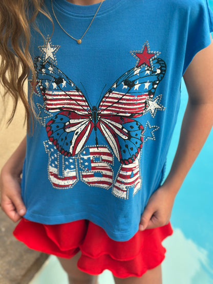 Distressed Butterfly USA T-Shirt