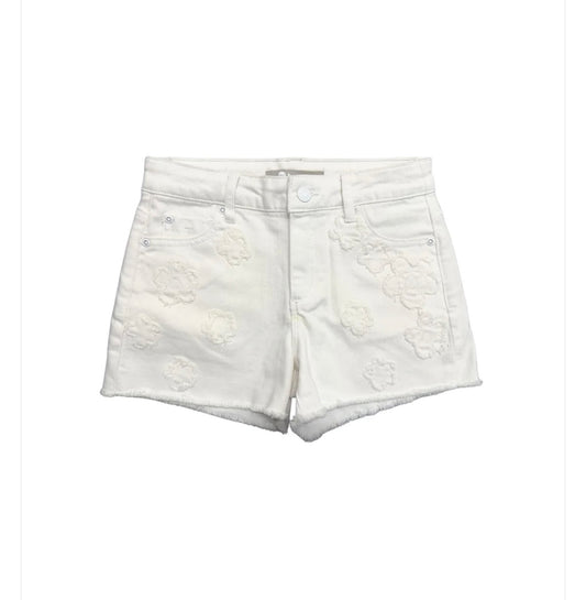 Tractr Floral Patch Fray Hem Shorts