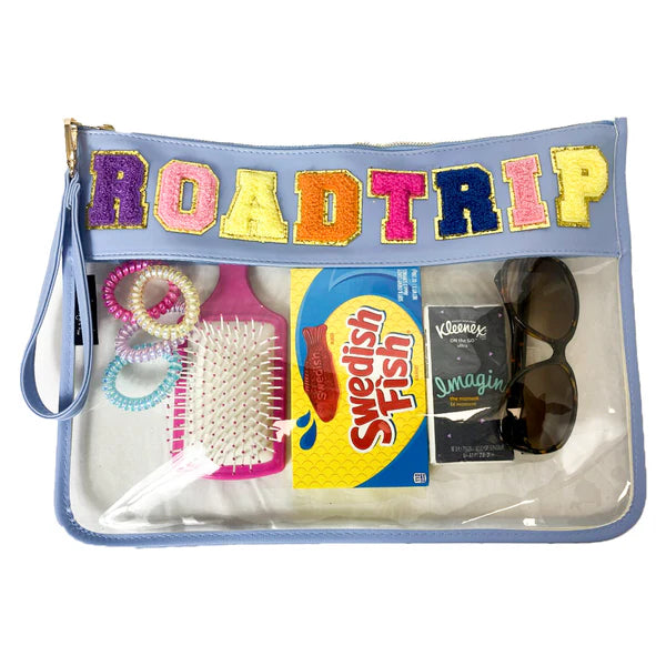Chenille Varsity Letter Zipper Pouch