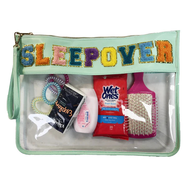 Chenille Varsity Letter Zipper Pouch