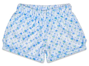 Blue Ditsy Plush Shorts by Iscream