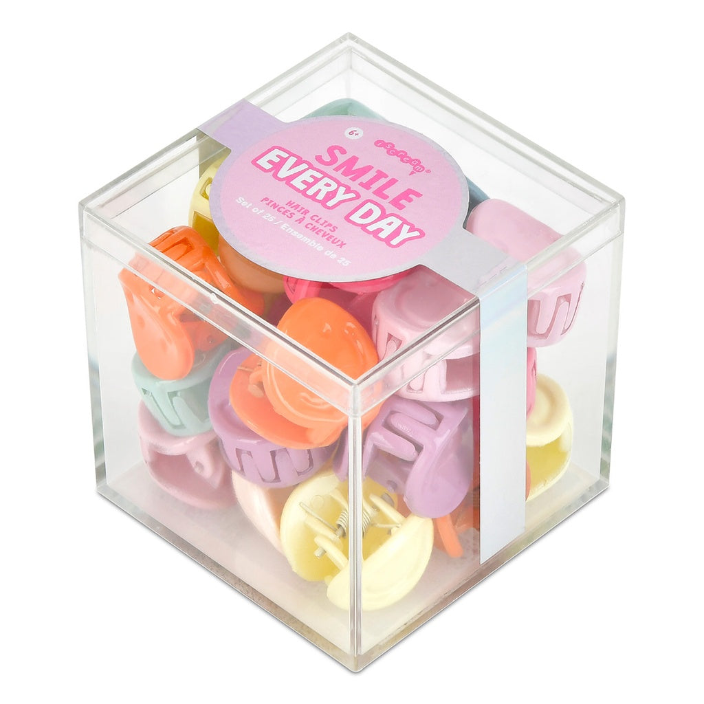 Mini Smile Hair Clips Set by Iscream