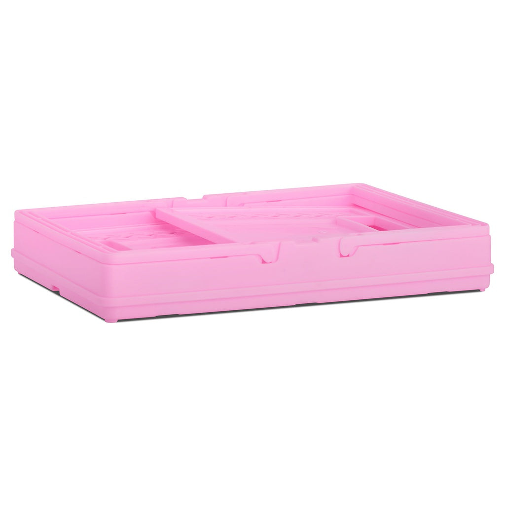 Small Pink Foldable Storage Crate by Iscream