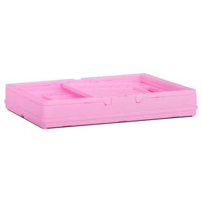 Small Pink Foldable Storage Crate by Iscream