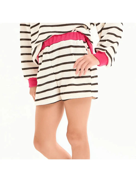 Stripe French Terry Shorts