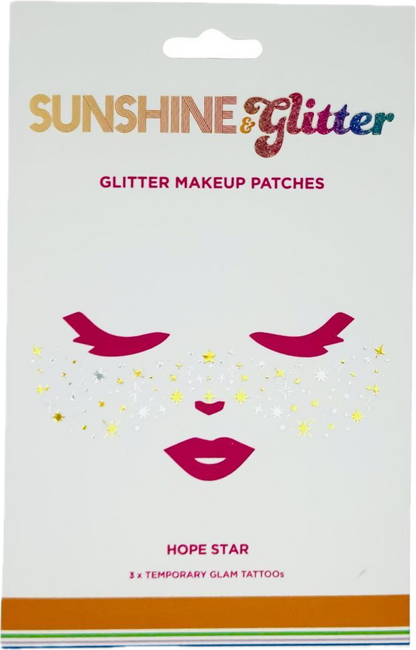 Sunshine & Glitter Face Tattoo