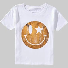 Gold Foil Happy Face T-Shirt