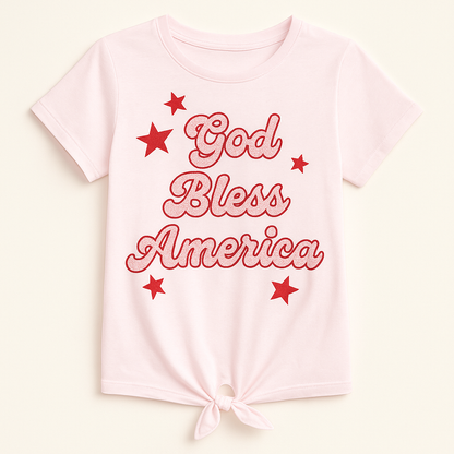God Bless America Knot T-Shirt