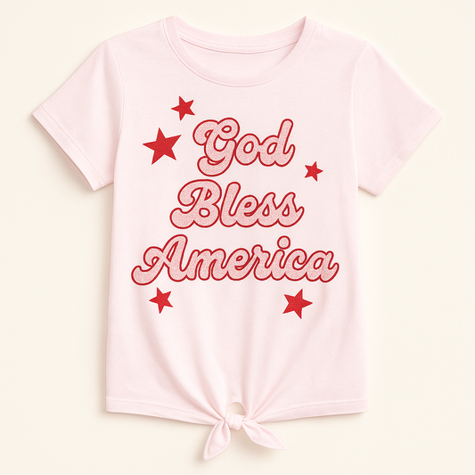 God Bless America Knot T-Shirt