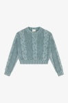 TENLY Cable Knit Crop Sweater
